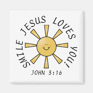 Smile Sunshine Jesus Loves You Magnet