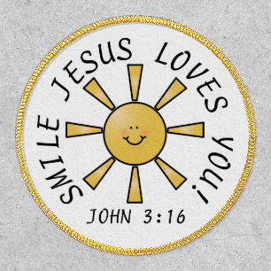 Smile Sunshine Jesus Loves You Patch