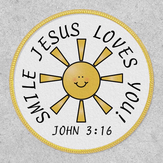 Smile Sunshine Jesus Loves You Patch (Front)