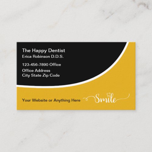 Smile Theme Dentist Business Cards