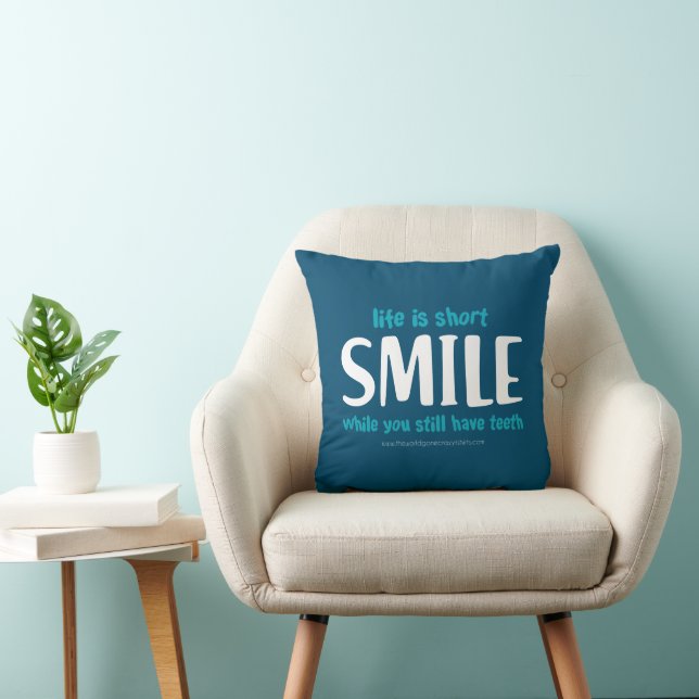 Smile Throw Pillow (Chair)