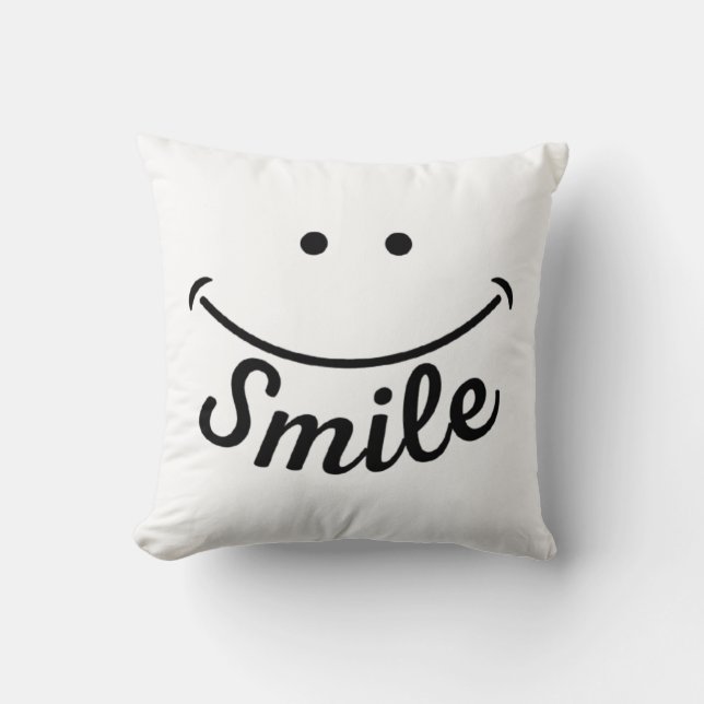 Smile Throw Pillow (Front)