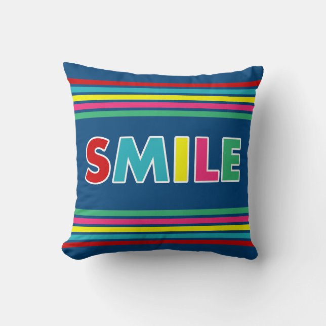 Smile! Throw Pillow (Front)