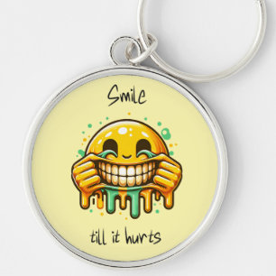 smile till it hurts keychain