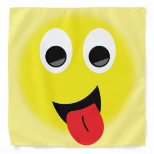 Smile tongue yellow bandana