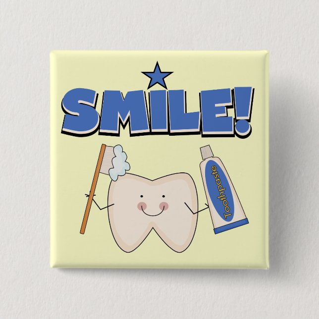 SMILE - Tooth T-shirts and Gifts Pinback Button (Front)
