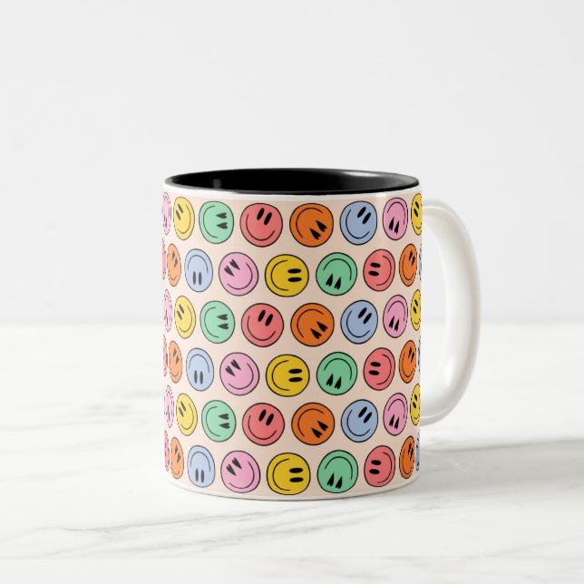 Smile Two-Tone Coffee Mug (Front Right)
