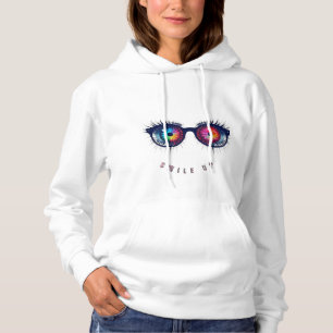 Smile up glasses hoodie