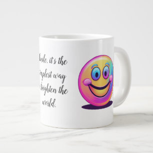 Smile – Uplifting Mug with Quote and Happy Face