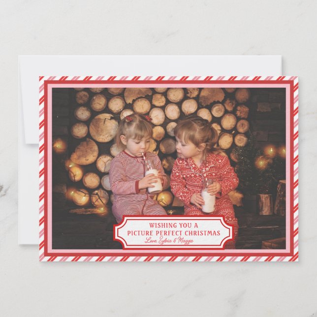 Smile | Vintage Camera  Christmas Photo Card (Back)