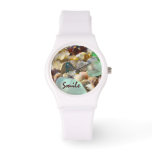 Smile Watches Custom Blue Seaglass Agates Shells at Zazzle