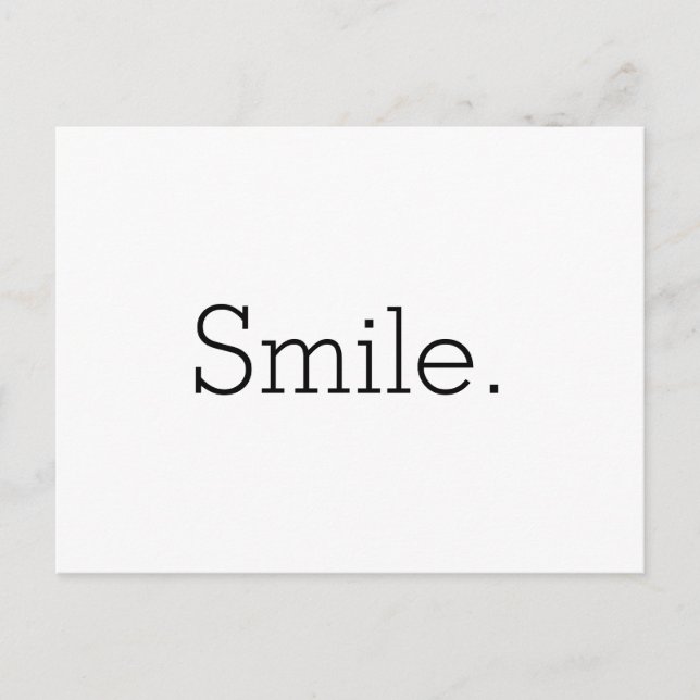 Smile white postcard (Front)