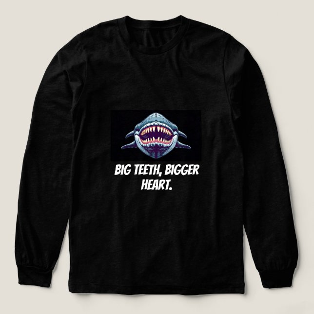 Smile Wide: Big Teeth, Bigger Heart Whale Inspired Tri-Blend Shirt (Design Front)