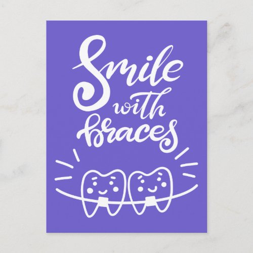 Smile With Braces  Smiling Teeth Postcard