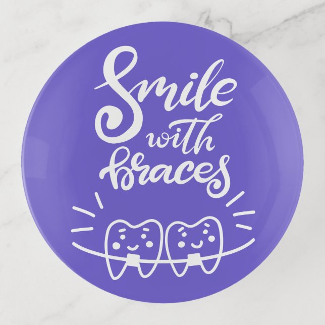 Smile With Braces | Smiling Teeth Trinket Tray (Front)