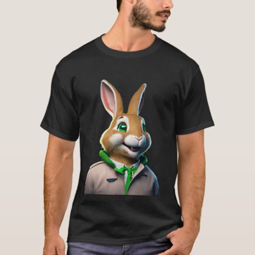 Smile with Bunny Cute  Funny Smiling Rabbit T_Shirt