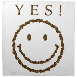 Smile with Coffee Beans Cloth Napkin