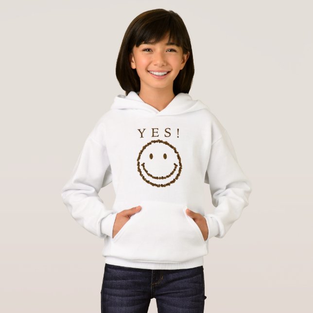 Smile with Coffee Beans Hoodie (Front Full)