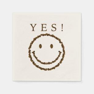 Smile with Coffee Beans Napkins