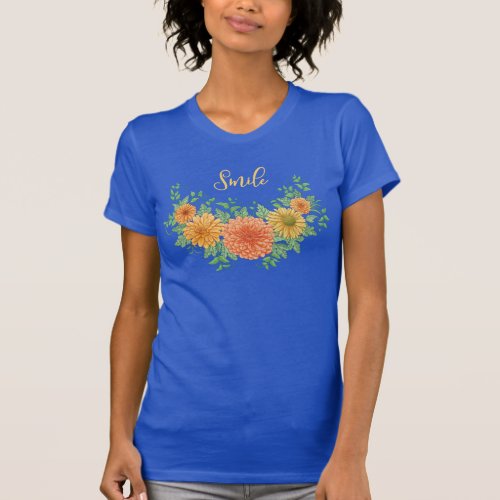 Smile with Flowers T_Shirt