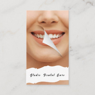 Smile Woman Healthy White Teeth Dental Business Ca Card