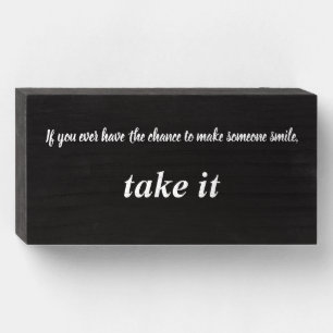 Smile Wooden Box Sign