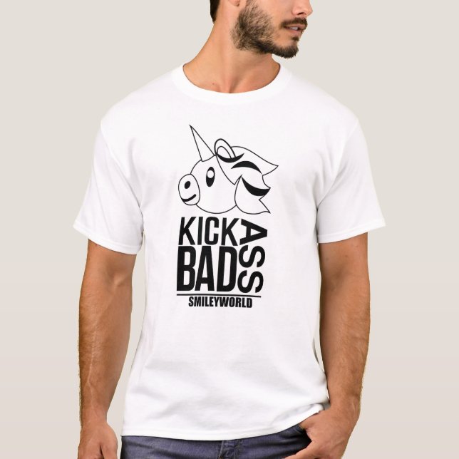 Smile World Badass Unicorn T-Shirt (Front)