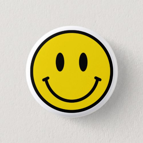 Smile Yellow Red Black White Happy Face Emoji  Button