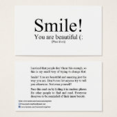 Smile! You are beautiful (: (Front & Back)