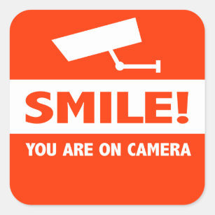 Smile You Are On Camera Square Sticker