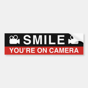 Smile You’re On Camera Bumper Sticker