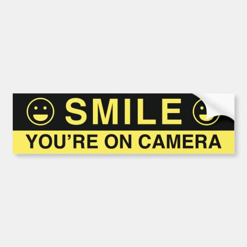 Smile Youre On Camera Bumper Sticker