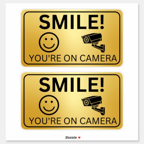   Smile Your On Camera Signs Video Surveillance Sticker