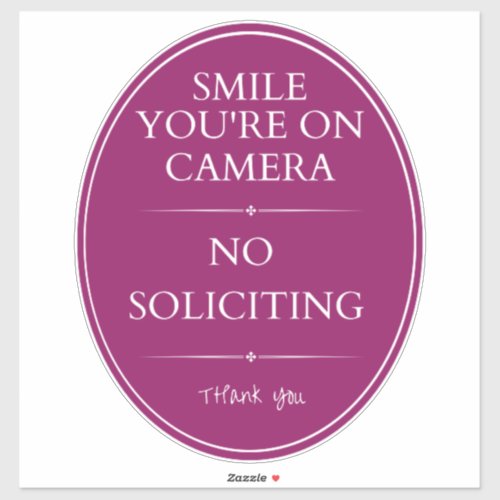 Smile Your On Camera Signs Video Surveillance  Sticker