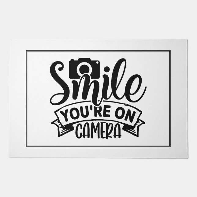 Smile, You're on Camera! Doormat (Front)