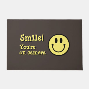 Smile! You're on camera! Doormat