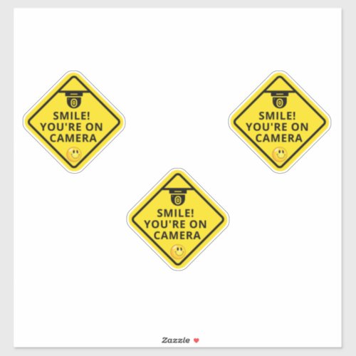 Smile Youre On Camera Sign Video Surveillance  S Sticker