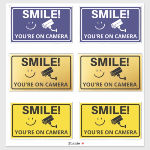 Smile Youre On Camera Sign Video Surveillance  S Sticker