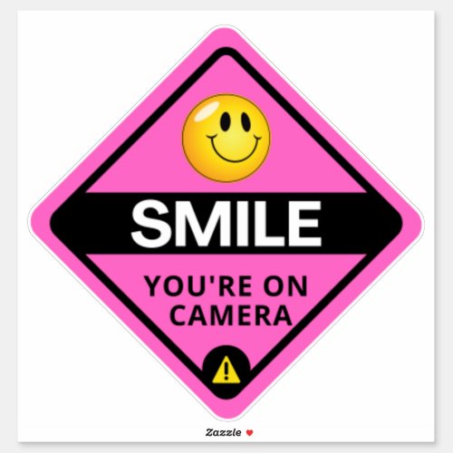 Smile Youre On Camera Sign Video Surveillance  S Sticker