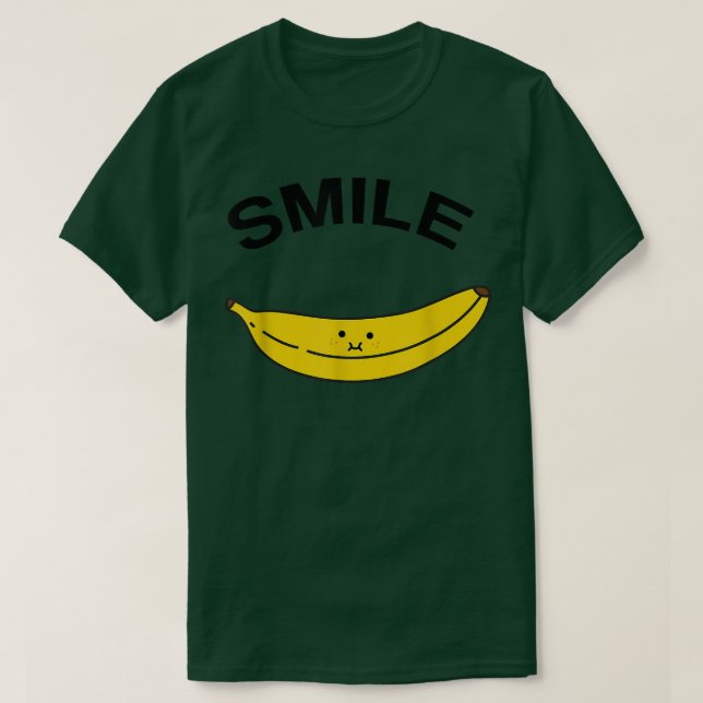 SmileCute, Positive, Happy Smile Face with Banana  T-Shirt (Design Front)