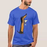 Smilemores Funny Dachshund Dog Drinking Martini