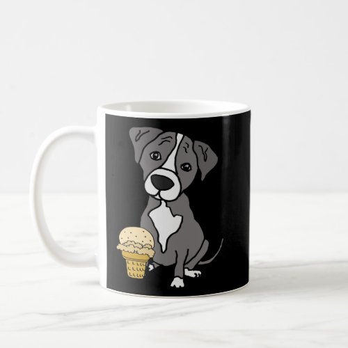 Smilenowteesa  Greyhound Pitbull eating Ice Cream  Coffee Mug