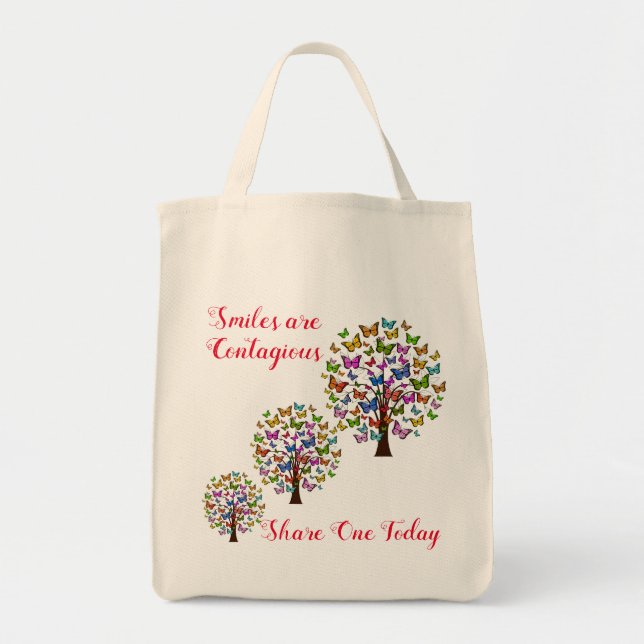 Smiles Are Contagious Tote Bag (Front)