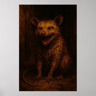 Smiles Are Free: Grinning Alleyway Possum Poster