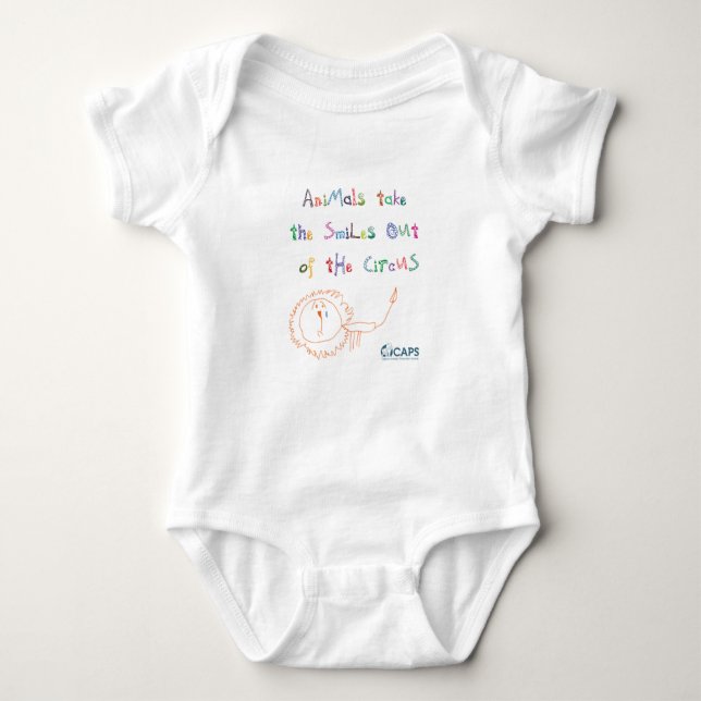 "Smiles" Circus Campaign Babygro Baby Bodysuit (Front)