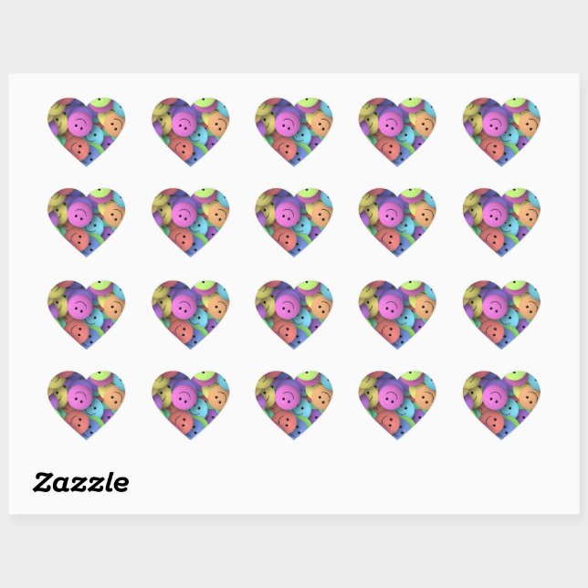 SMILES DESIGN HEART STICKER (Sheet)