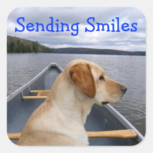 Smiles Labrador Retriever Dog Sticker Label