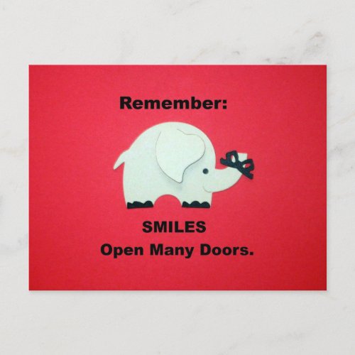 Smiles Open Many Doors Postcard