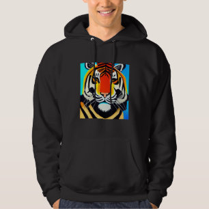 Smileteesanim  Cool Tiger Cubism Art Hoodie