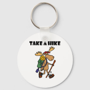Smileteessports Funny Take A Hike Moose Hiking  Keychain